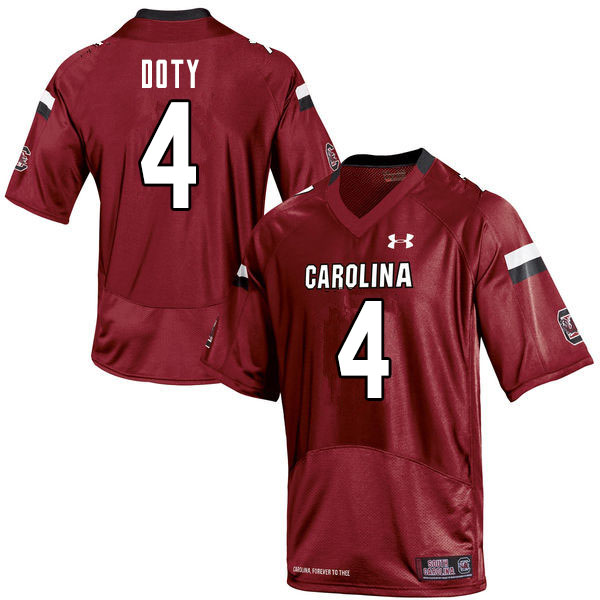 Men #4 Luke Doty South Carolina Gamecocks College Football Jerseys Sale-Garnet